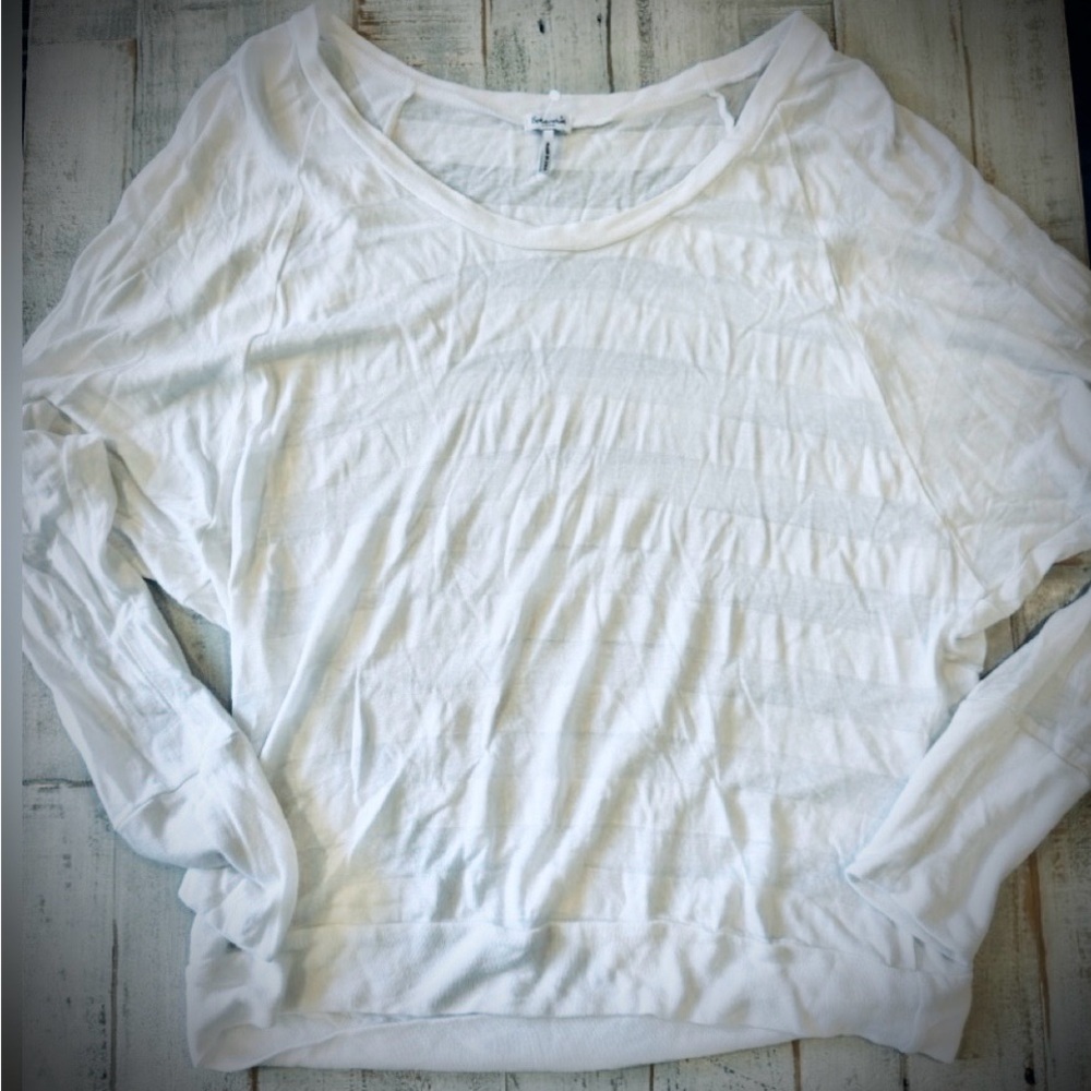 Splendid Textured Lightweight Long-Sleeve Top Size L